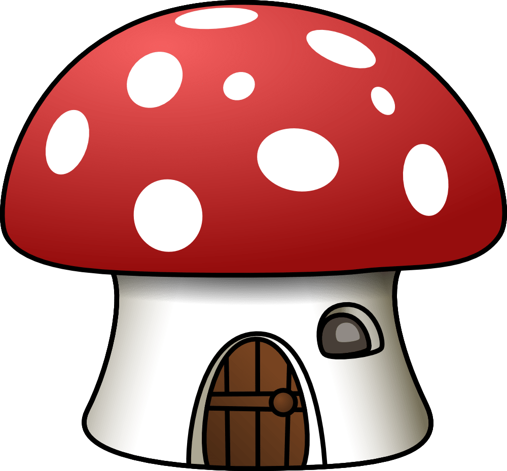 Get Notified Of Exclusive Freebies - Mushroom House Clipart (1000x929)