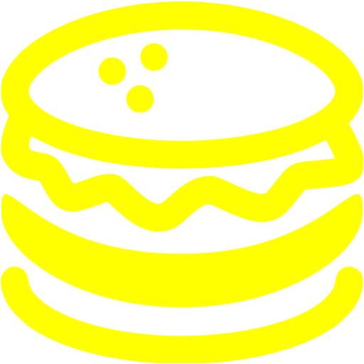 Yellow Hamburger Icon - Icon (512x512)