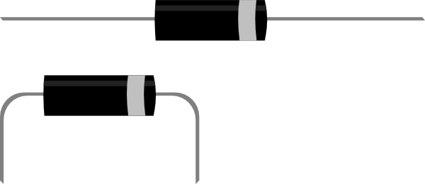 Free Vector Diodes Electronic Components Clip Art - Linh Kiện Điện Tử Vector (600x260)