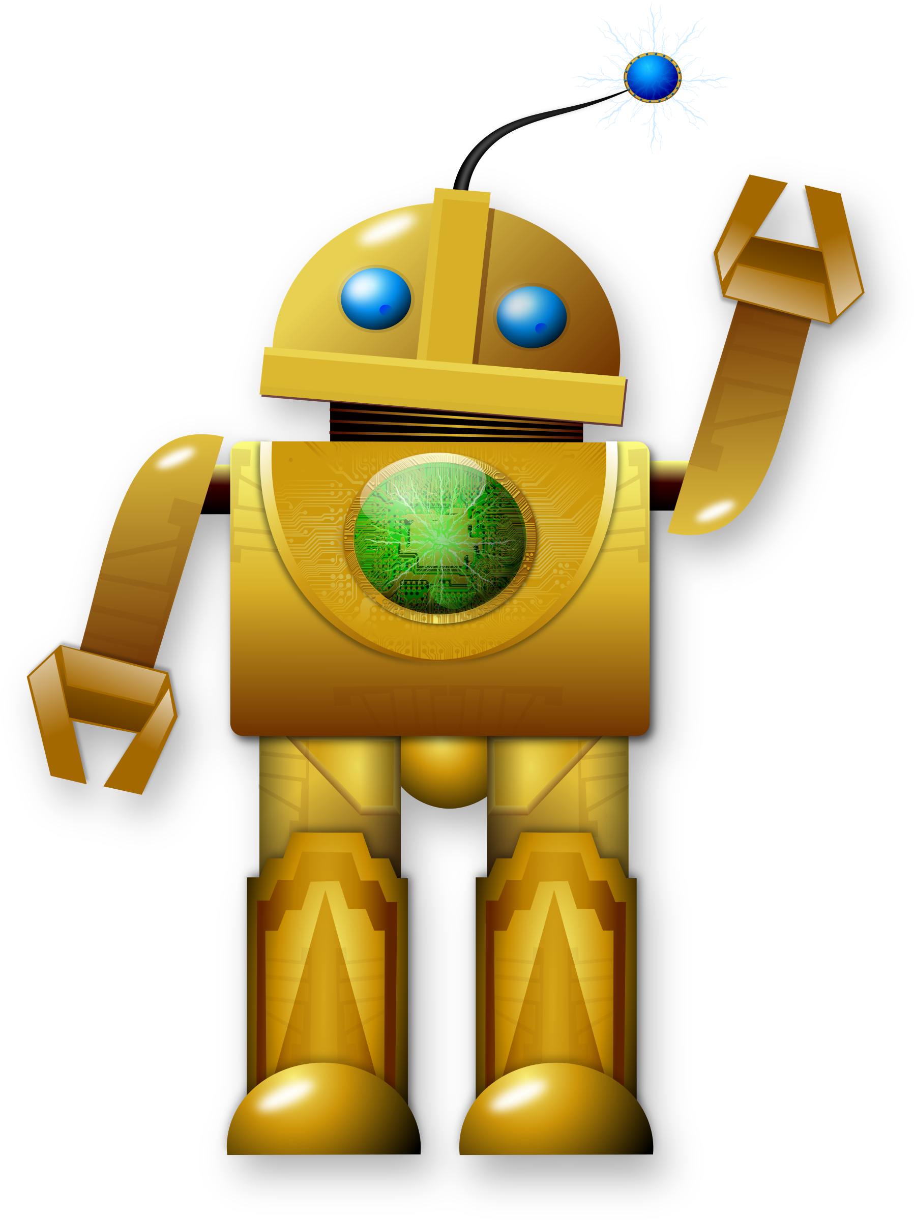 Circuit Board Clipart - Robo Png Image Icon Robot (1817x2400)
