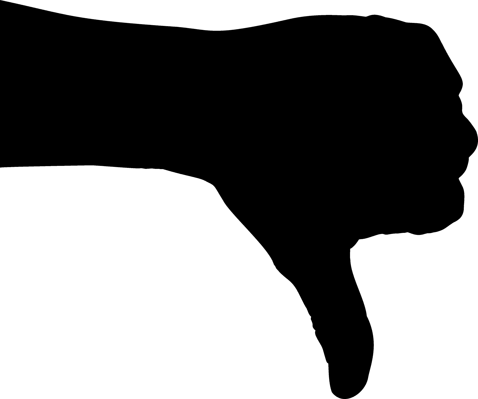 Deny Disagree Disapprove Transparent Image - Thumbs Down Clipart (1920x1602)