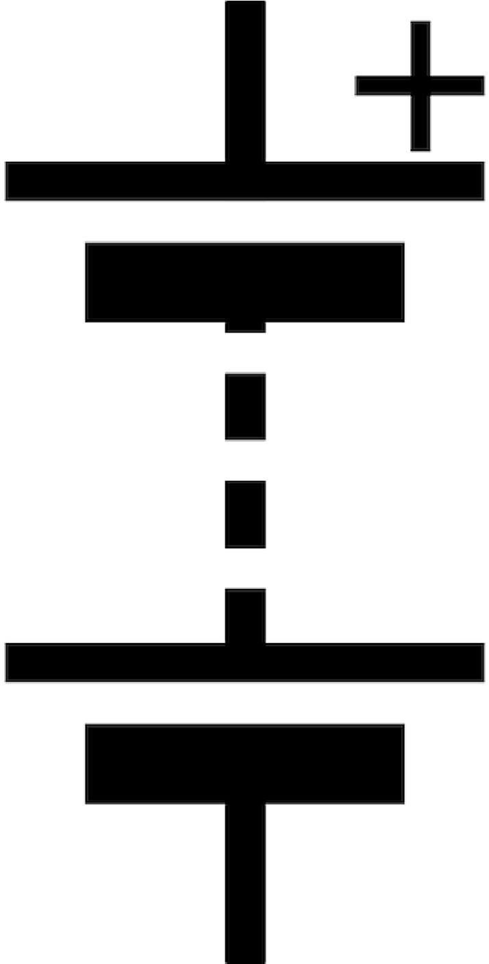 Electronic Symbols Clip Art With Photos Medium Size - 9v Battery Symbol (760x1405)