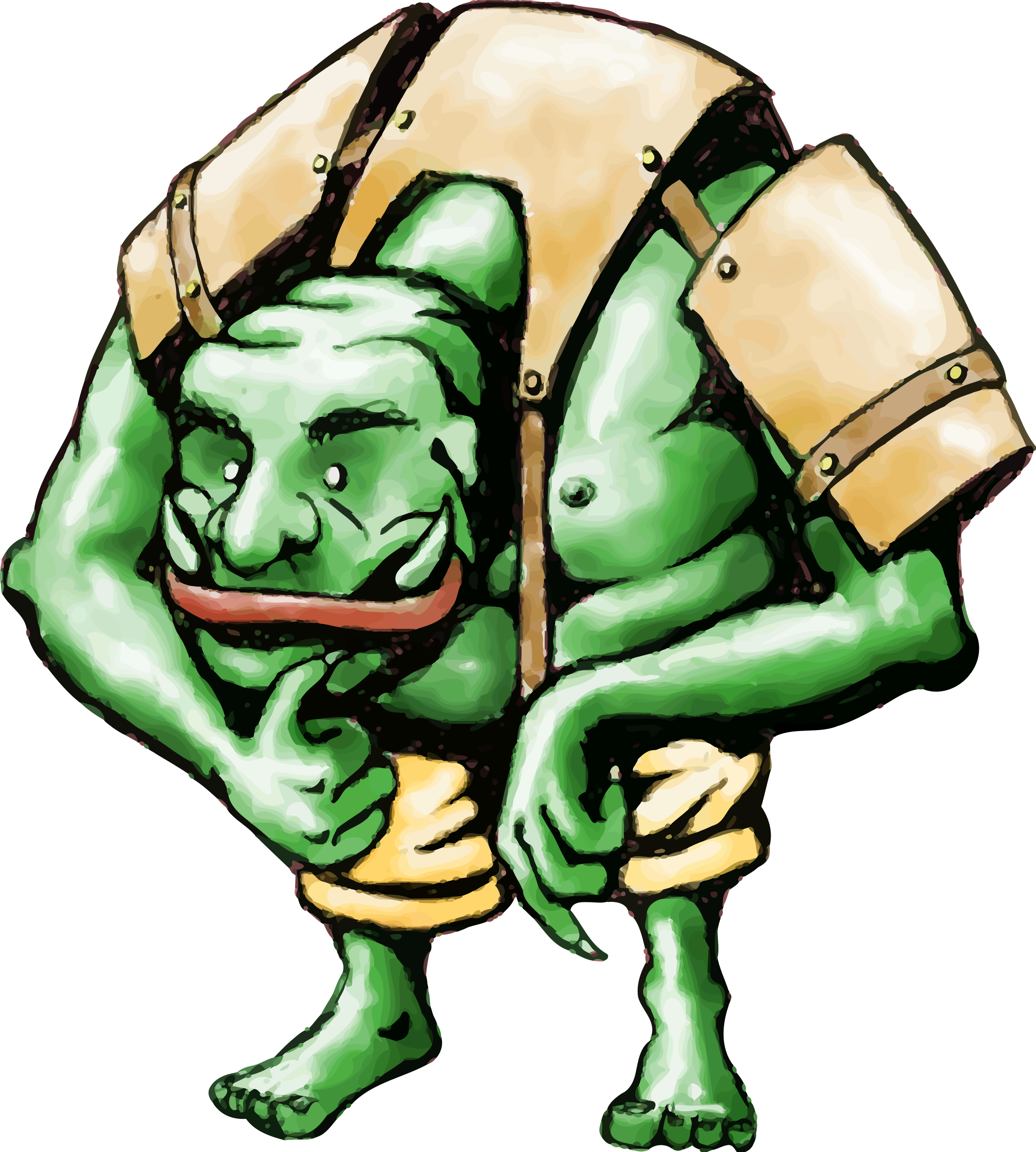 Png - Cartoon Ogre Png (2159x2400)