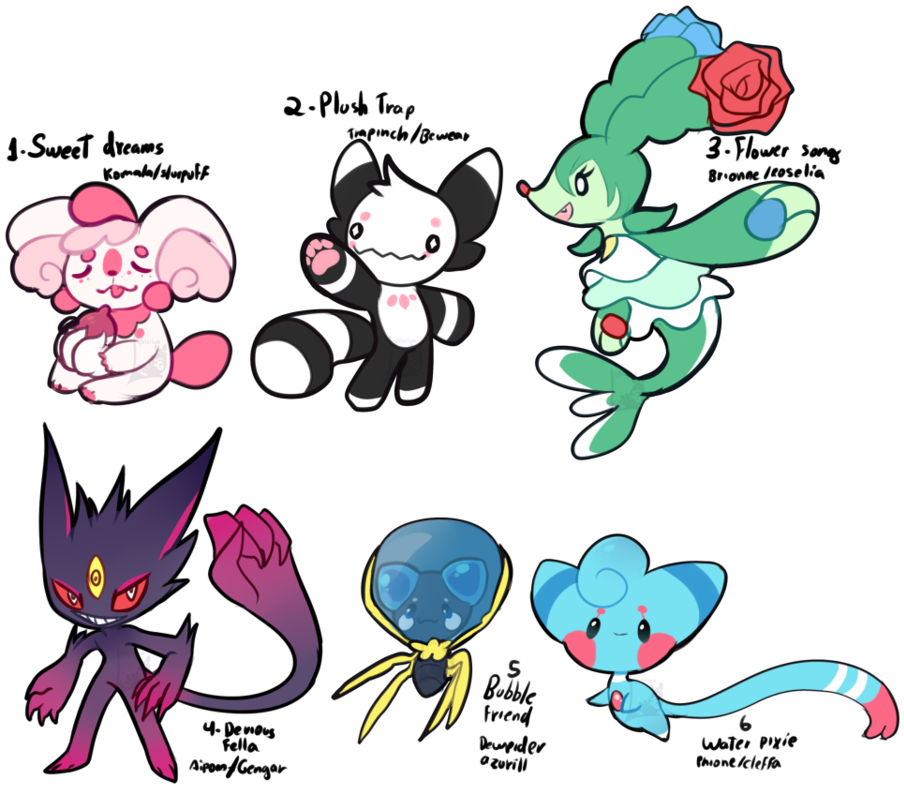 Pokemon Hybrid Adopt Batch 2/6 Ota Open By Lighterium - Pokemon Dewpider (937x853)