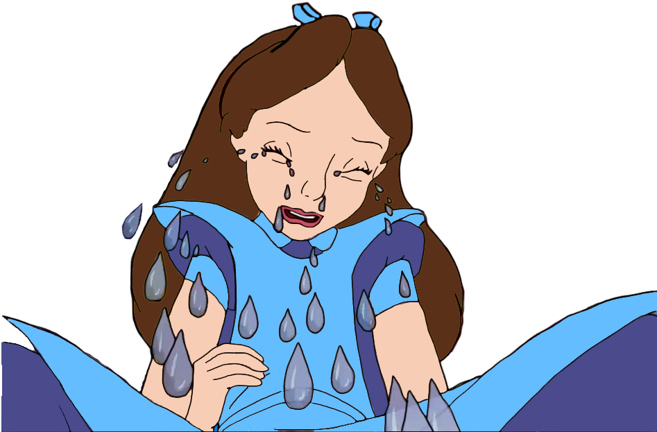 Alice's Sister Crying By Darthraner83 - Cartoon (947x723)