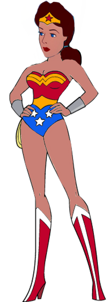 Alice's Sister As Wonder Woman By Darthranner83 - Scooby Doo Daphne Wonder Woman (466x992)