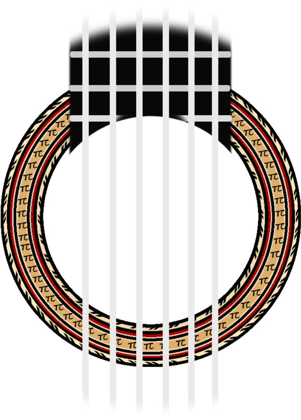 Guitar Rosette, Pi Day Special By Changsta-187 - Classic Guitar Clip Art (894x894)