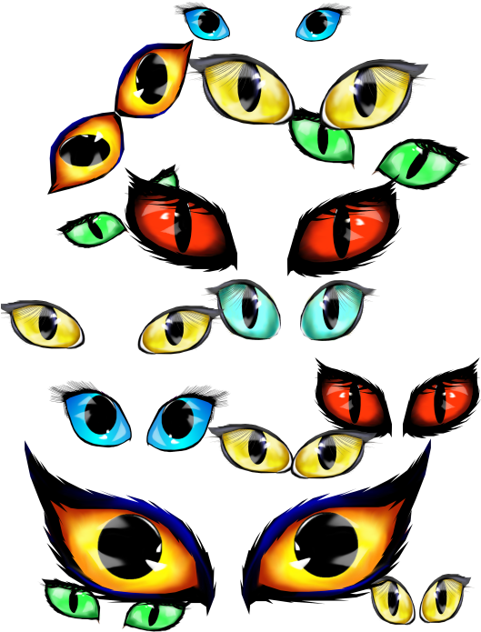 Halloween Eyes Clip Art Lotacats Paint Shop Pro - Halloween Eyes Clip Art Lotacats Paint Shop Pro (550x733)