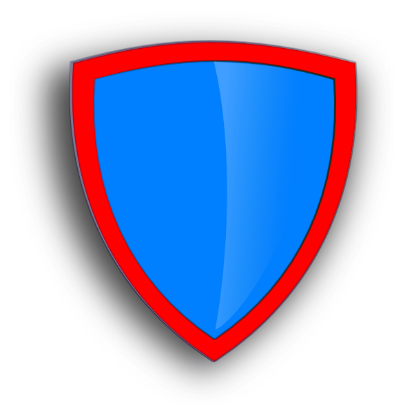 Blue-red Security Shield Clip Art At Clker - Red And Blue Shield (588x598)