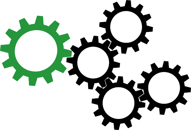 Gear-wheel Gearwheel Gear Cogs Cogwheel Cog Gears - Cogs Vector Free Download (640x435)