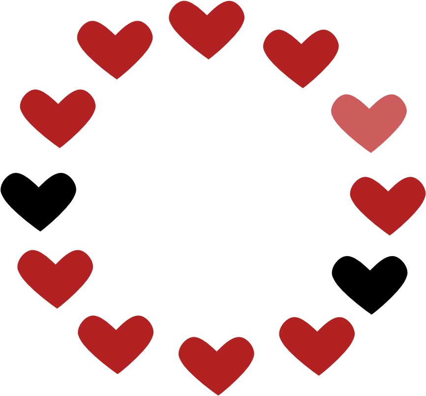 Encircled Love Heart Firebrick Marriage Equality I - Hearts In A Circle (999x1413)