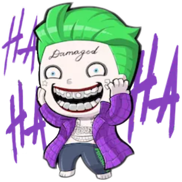 Joker Jokersmile Jokerbrother Hahaha Kelate Malaysianbo - Suicide Squad Facebook Stickers (587x589)