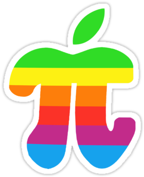 Buy 'apple Pi Sticker' By Jeff Cheung As A Sticker - Apple Pi Day (375x360)