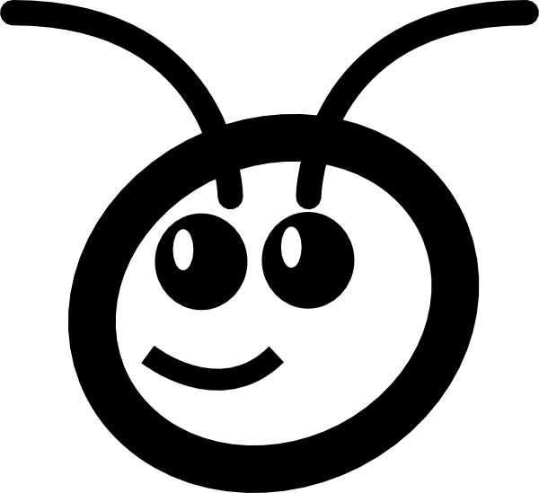 Ants Clipart Face Mask - Ant Face Clipart Black And White (600x549)