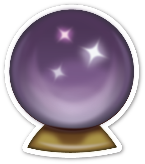 Crystal Ball Clipart - Crystal Ball Emoji Png (466x525)