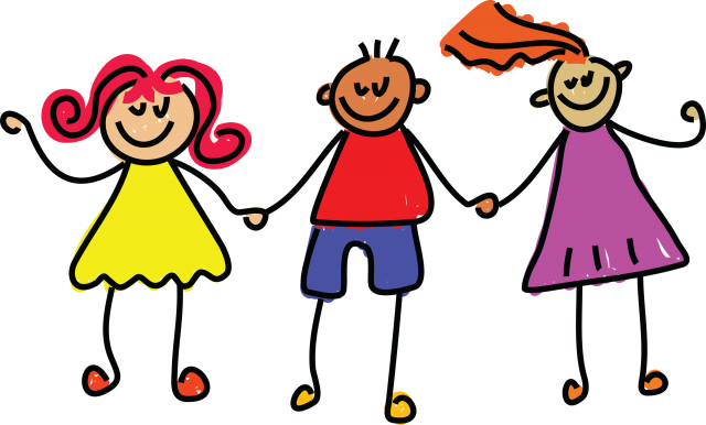 Hamstring Stretch - Happy Kids Clip Art (640x386)