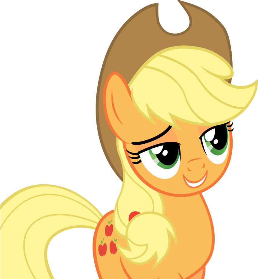 Applejack Smiling By Slb94 On Deviantart Rh Slb94 Deviantart - Applejack Smile (870x919)
