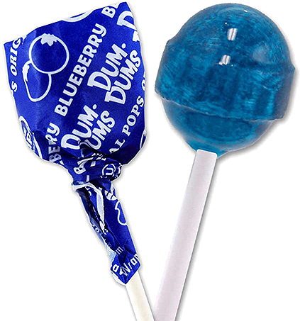 Dum Dums Color Party Blue Blueberry Lollipops - Purple Lollipop Dum Dum (500x500)