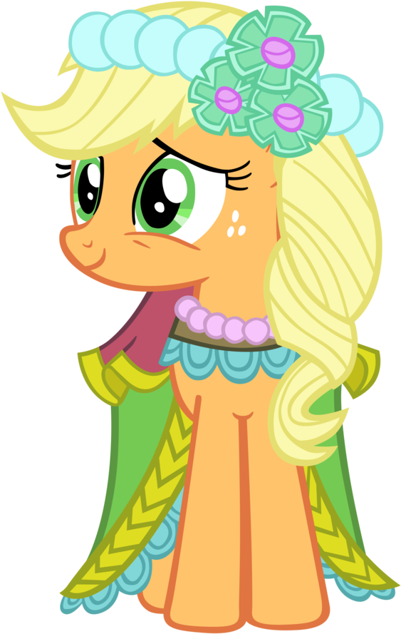 Applejack In Dress Vector By Sapphirebeam On Deviantart - Applejack (900x900)