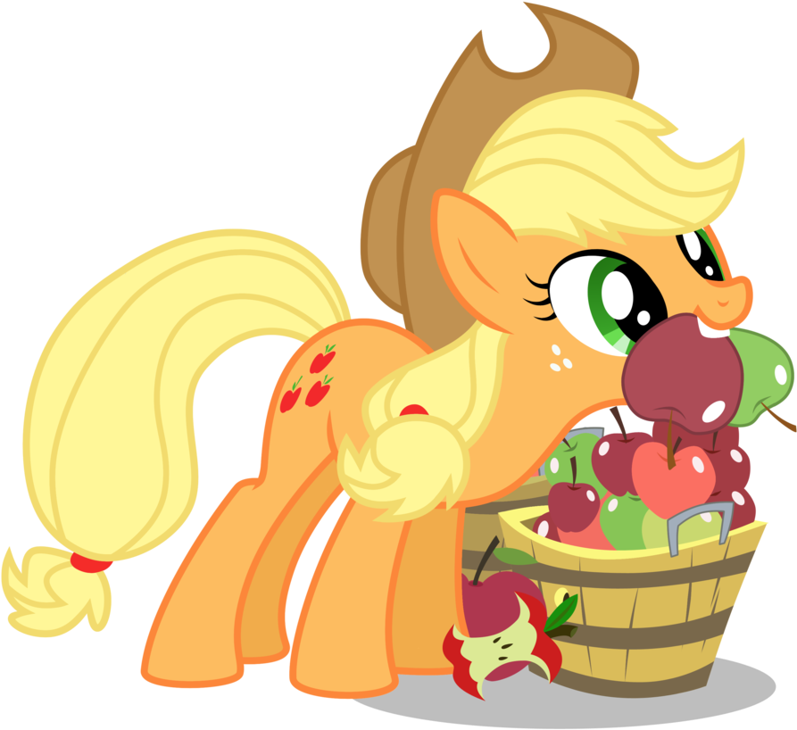 Mlp - Apple Jack With Apples (900x900)