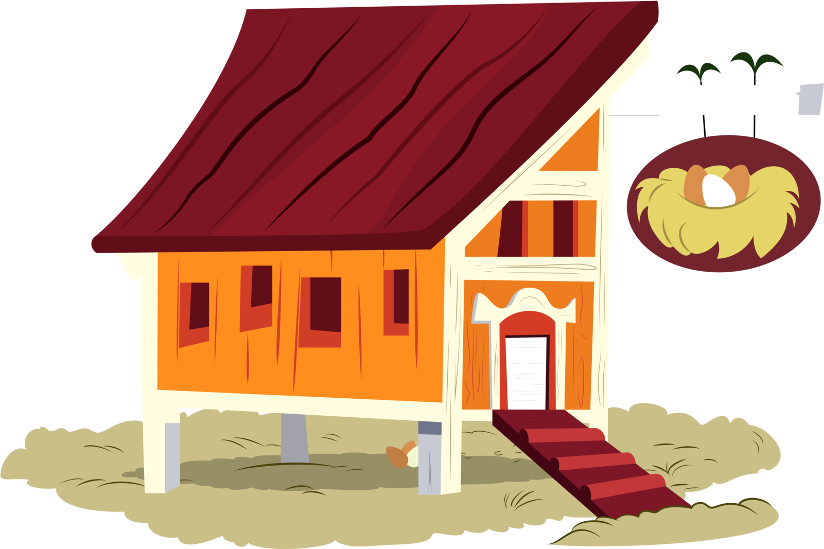 Resources Buildings On Mlp Vectorclub Deviantart Rh - Chicken Coop Png (1600x1116)