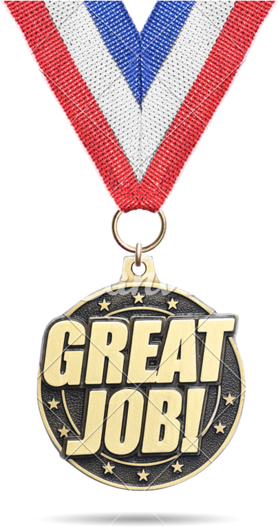 Gold Medal ''great Job'' Isolated - Medal Great Job Png (506x800)