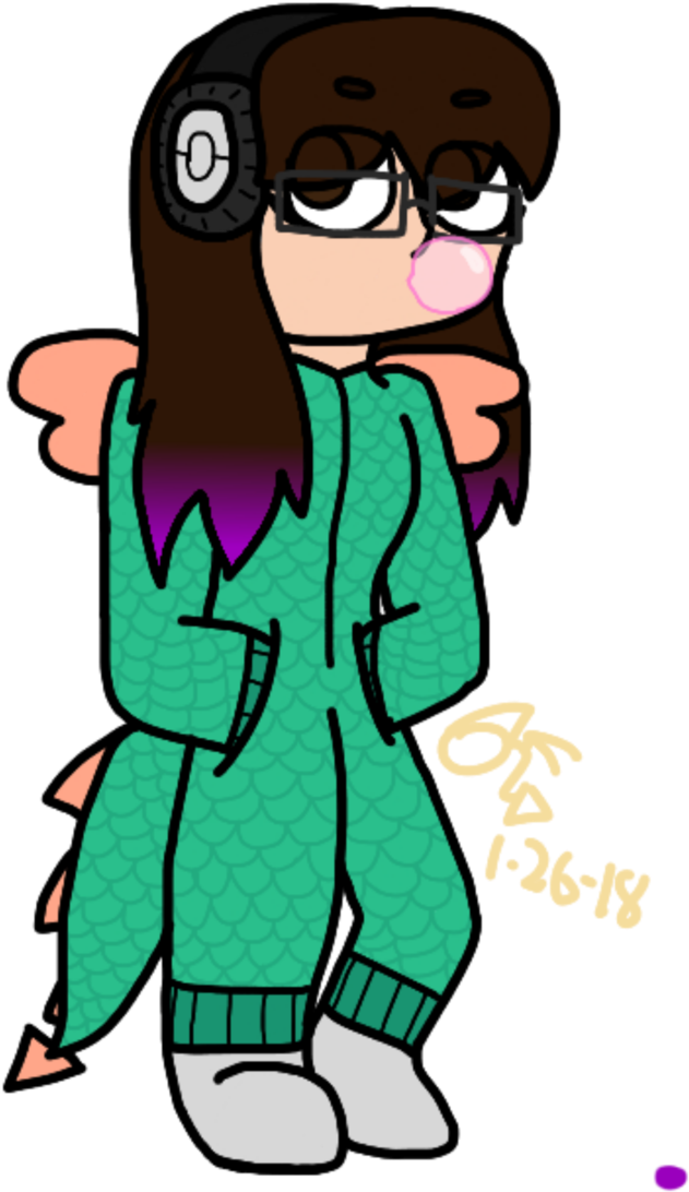 Ima Nerd By Aya The Dragon Fox77 - Cartoon (695x1149)