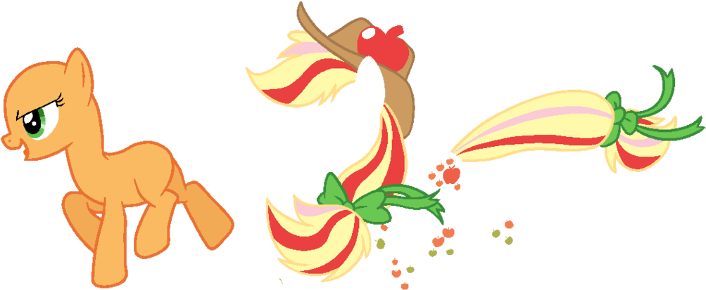 Rainbow - My Little Pony Base Applejack (1024x452)