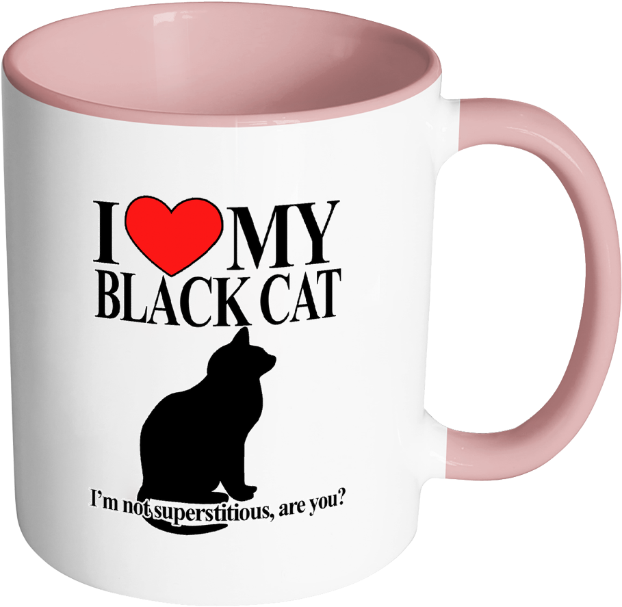 I Love My Black Cat I'm Not Superstitious Coffee Mug - Love My Black Cat - Tote Bags (1024x1024)