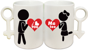 Love Expression Couple Coffee Mugs - Coffee Cup (284x426)