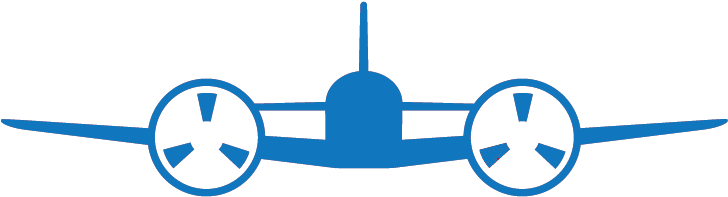 Aviation - Twin Engine Plane Clip Art (735x198)