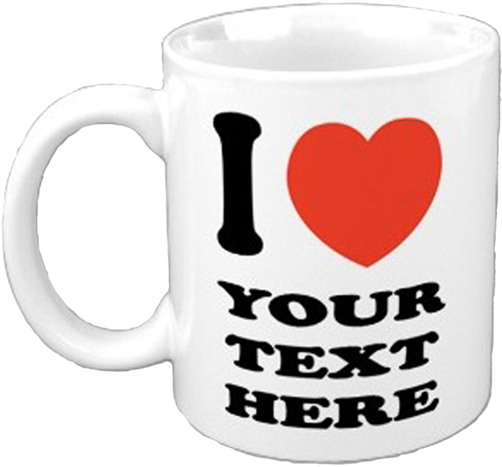 I Love Heart Mug - Personalised I Heart Mugs (800x800)