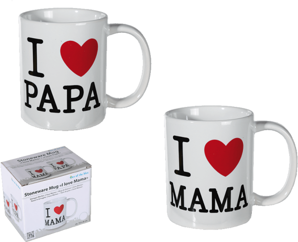 Cup I Love Mama/papa - Love Mama Stoneware Kitchen Mug Hot Coffee Tea Milk (687x723)