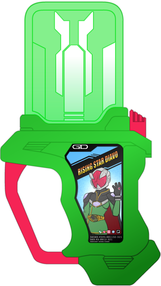 Rising Star Diavo By Malunis - Kamen Rider Gashat Clear (518x918)