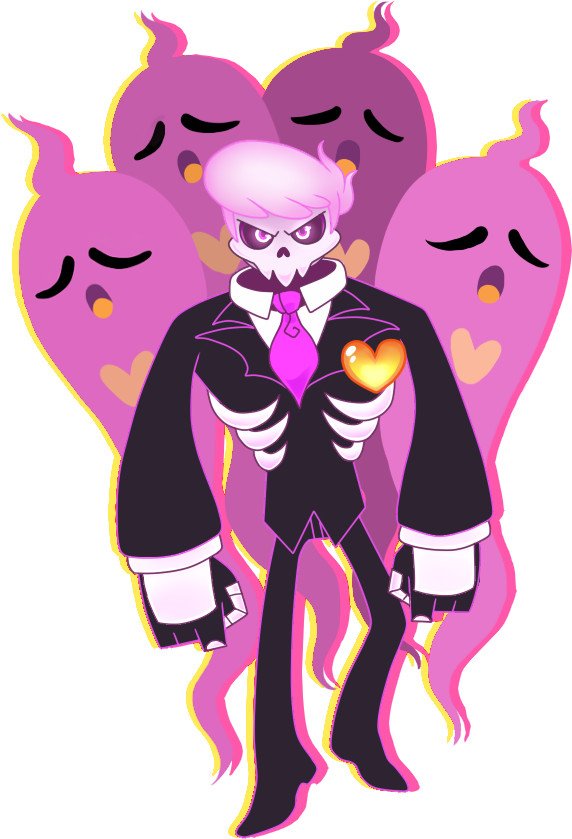 Mystery Skulls Ghost By Tea Cup Kitty - Cartoon (614x862)
