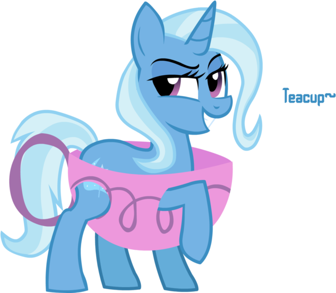 Transparent Background, Trixie, Trixie Teacup, Unicorn - Horse (735x600)
