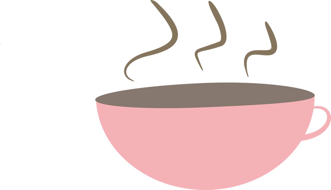 Coffee, Coffee Teacup Cafe Coffee Beans Restaurant - Xicara De Cha Desenho Png (1280x736)