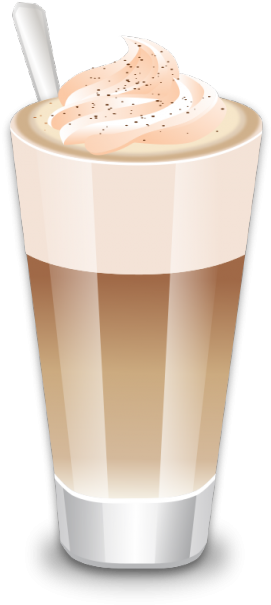 Latte Macchiato Clip Art - Ice Coffee Png Free (288x626)