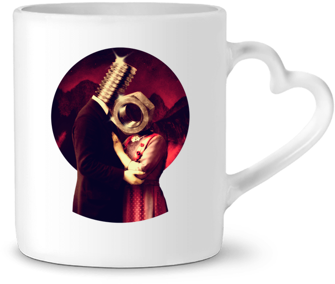 Coffee Cup Mug Teacup Ceramic - Framed Canvas Art - Screw Love By Ali Gulec (690x850)