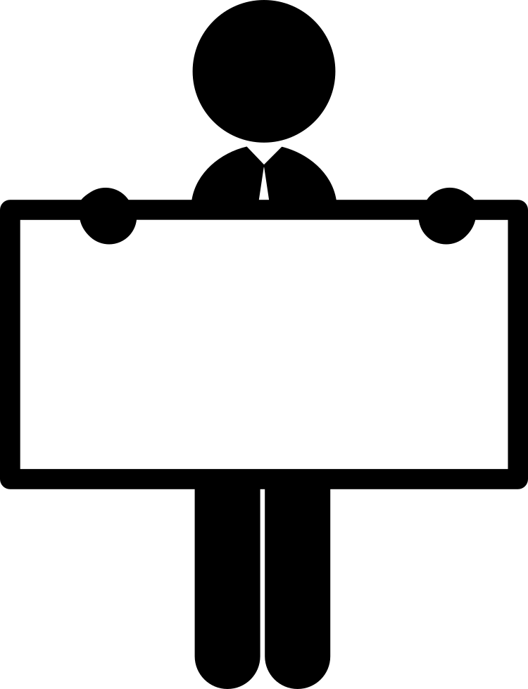 Man Holding White Board Comments - Board Icon Png (750x980)