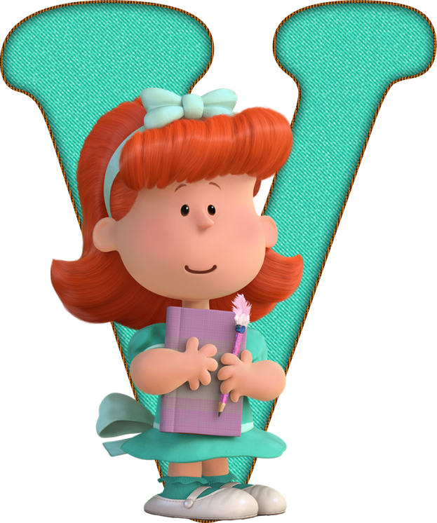 Snoopy - Little Red Haired Girl Peanuts (623x746)
