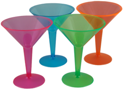 8 Ounce Neon Plastic Martini Cups - Plastic Cup (450x450)