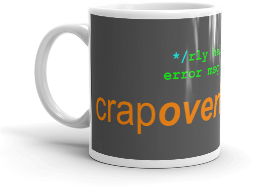 Crap Overflow Coffee Mug - Mug (600x600)