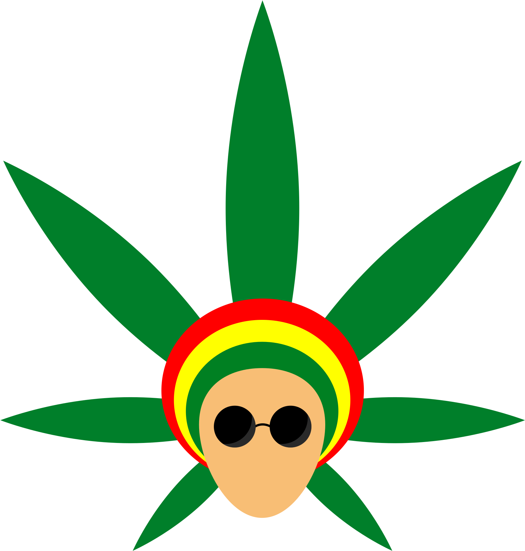Weed - Reggae Clipart (2196x2400)