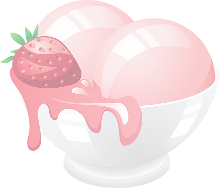 बिना पिघले ही आइसक्रीम का लुफ्त उठा पाएंगे - Strawberry Ice Cream Clipart (438x375)