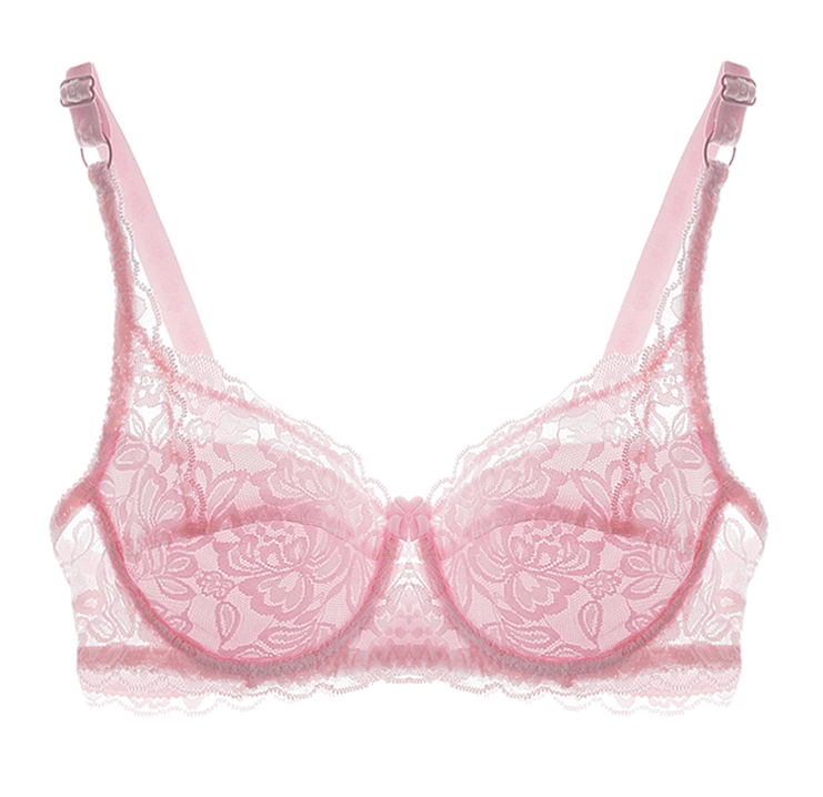 Ultra Thin Lace Bra Large Size Anti Bump Bra Translucent - Bra (750x750)