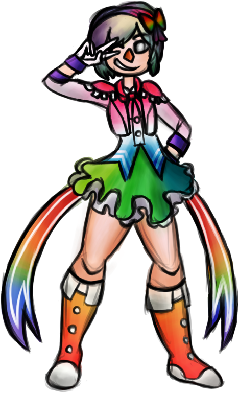 Next Is This Sparkling Rainbow Piece From [wandering - Cartoon (523x800)