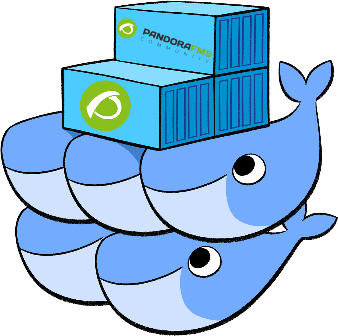 Pandora Docker - Docker Swarm Logo (1500x1478)