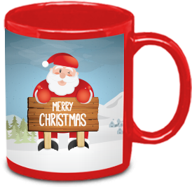 Fun Merry Christmas Red Patch Mug - Mug (284x426)