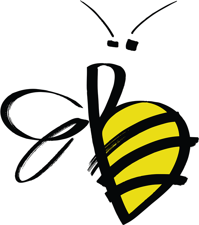 Bee Calligraphy (819x888)